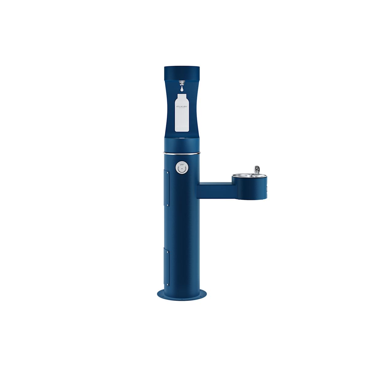 Elkay Outdoor ezH2O Upper Bottle Filling Station Bi-Level Pedestal, Non-Filtered Non-Refrigerated Blue LK4420BF1UBLU