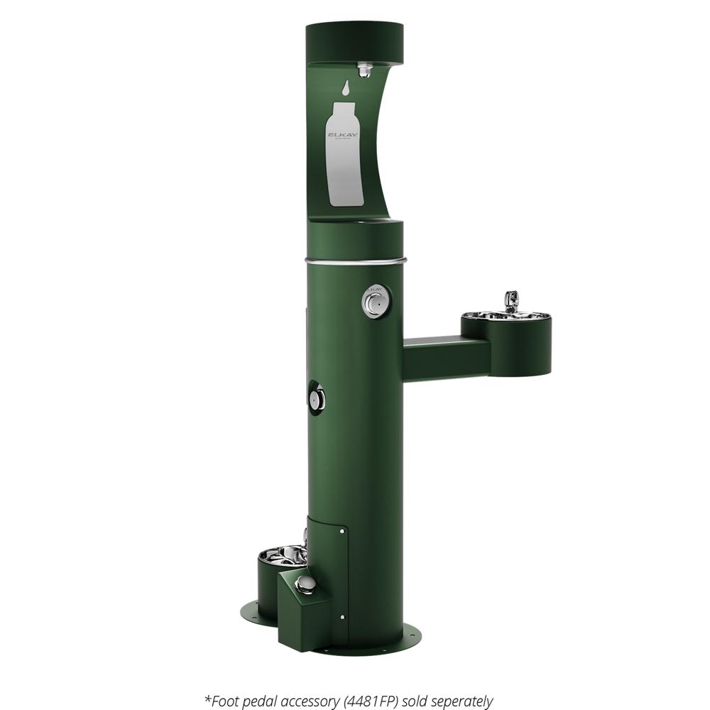 Elkay Outdoor ezH2O Upper Bottle Filling Station Bi-Level Pedestal with Pet Station, Non-Filtered LK4420BF1UDBEVG