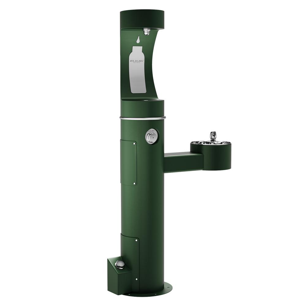 Elkay Outdoor ezH2O Upper Bottle Filling Station Bi-Level Pedestal, Non-Filtered, Evergreen LK4420BF1UEVG