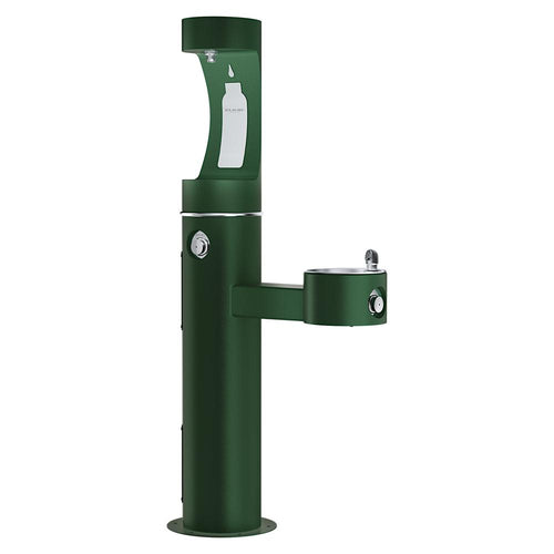Elkay Outdoor ezH2O Upper Bottle Filling Station Bi-Level Pedestal, Non-Filtered, Evergreen LK4420BF1UEVG