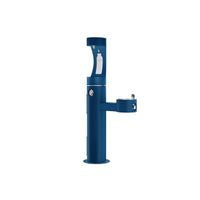 Elkay Outdoor ezH2O Upper Bottle Filling Station Bi-Level Pedestal, Non-Filtered Non-Refrigerated Freeze Resistant Blue LK4420BF1UFRKBLU
