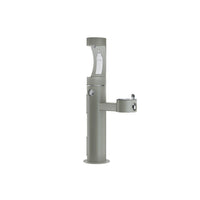 Elkay Outdoor ezH2O Upper Bottle Filling Station Bi-Level Pedestal, Non-Filtered Non-Refrigerated Freeze Resistant Gray LK4420BF1UFRKGRY
