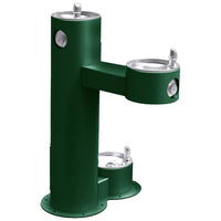 Elkay Outdoor Fountain Bi-Level Pedestal with Pet Station, Non-Filtered Non-Refrigerated Evergreen LK4420DBEVG