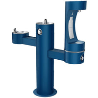 Elkay Outdoor ezH2O Lower Bottle Filling Station Tri-Level Pedestal, Non-Filtered Non-Refrigerated Blue LK4430BF1LBLU