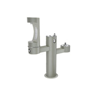 Elkay Outdoor ezH2O Middle Bottle Filling Station Tri-Level Pedestal, Non-Filtered Non-Refrigerated Gray LK4430BF1MGRY