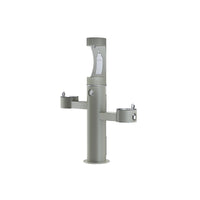 Elkay Outdoor ezH2O Upper Bottle Filling Station Tri-Level Pedestal, Non-Filtered Non-Refrigerated Gray LK4430BF1UGRY