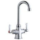 Elkay Single Hole with Concealed Deck Faucet with 4" Gooseneck Spout 2" Lever Handles Chrome LK500GN04L2