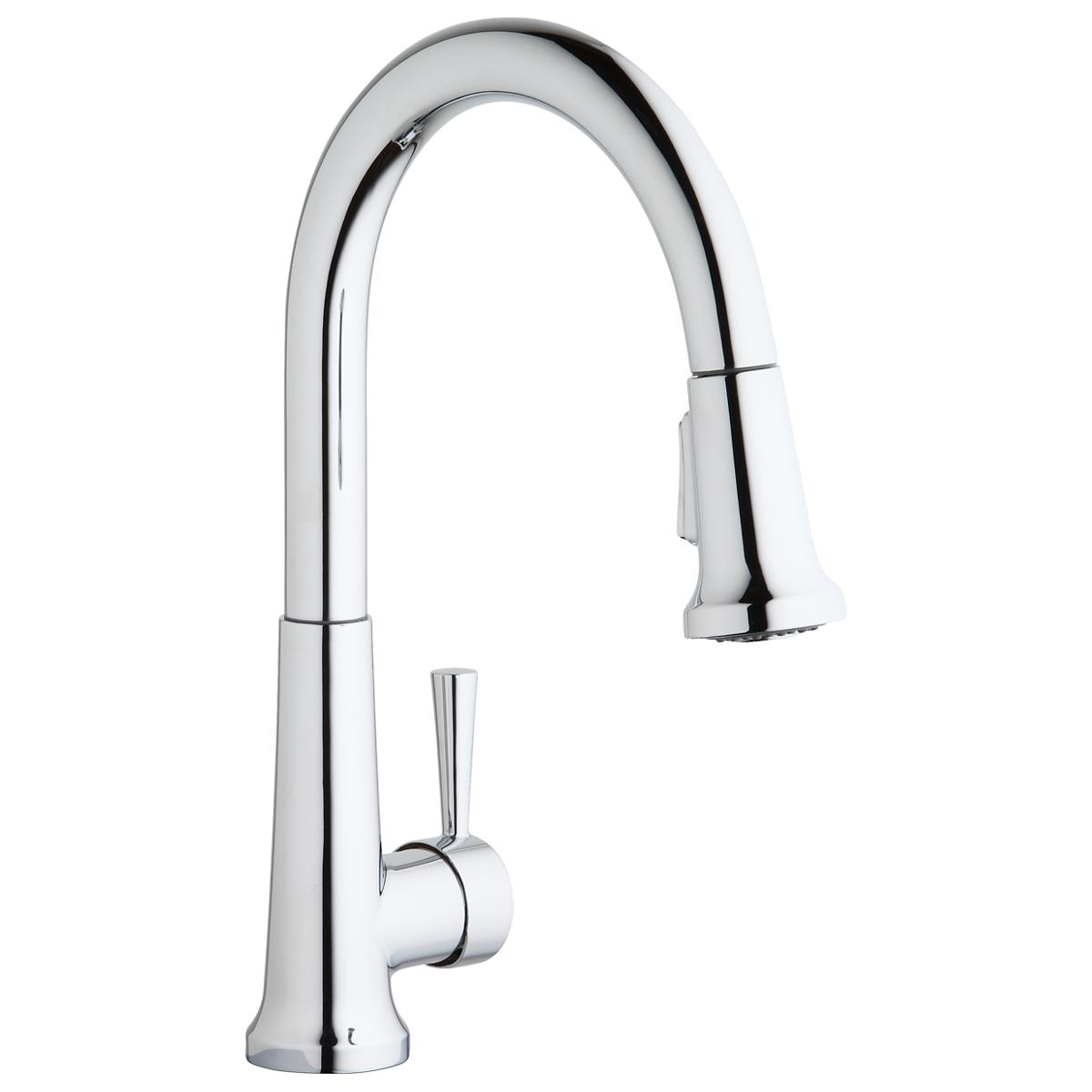 Elkay Everyday Single Hole Deck Mount Kitchen Faucet with Pull-down Spray Forward Only Lever Handle Chrome LK6000CR
