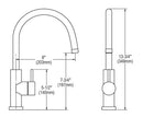 Elkay LK7921SSS Lead-Free Allure Single Hole Kitchen Faucet with Lever Handle Satin Stainless Steel