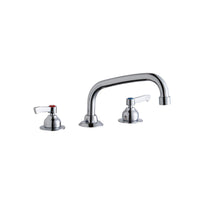 Elkay 8" Centerset with Concealed Deck Faucet with 8" Arc Tube Spout 2" Lever Handles Chrome LK800AT08L2