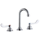 Elkay 8" Centerset with Concealed Deck Faucet with 4" Gooseneck Spout 4" Wristblade Handles Chrome LK800GN04T4
