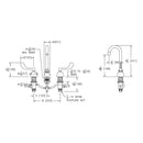Elkay 8" Centerset with Concealed Deck Faucet with 4" Gooseneck Spout 4" Wristblade Handles Chrome LK800GN04T4