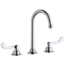Elkay 8" Centerset with Concealed Deck Faucet with 5" Gooseneck Spout 4" Wristblade Handles Chrome LK800GN05T4