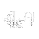 Elkay 8" Centerset with Concealed Deck Faucet with 5" Gooseneck Spout 4" Wristblade Handles Chrome LK800GN05T4