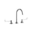 Elkay 8" Centerset with Concealed Deck Laminar Flow Faucet with 5" Gooseneck Spout 6" Wristblade Handles Chrome LK800LGN05T6