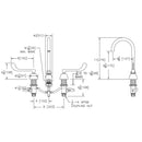 Elkay 8" Centerset with Concealed Deck Laminar Flow Faucet with 5" Gooseneck Spout 6" Wristblade Handles Chrome LK800LGN05T6