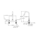 Elkay 8" Centerset with Exposed Deck Faucet with 5" Gooseneck Spout 6" Wristblade Handles Chrome LK810GN05T6