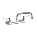 Elkay Foodservice 8" Centerset Wall Mount Faucet with 10" Arc Tube Spout 4" Wristblade Handles 1/2in Offset Inlets LK940AT10T4H