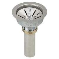 Elkay Deluxe Drain Kit with Satin Finish 3-1/2 Type 304 Stainless Steel Body for Fireclay Sinks LK99FCS