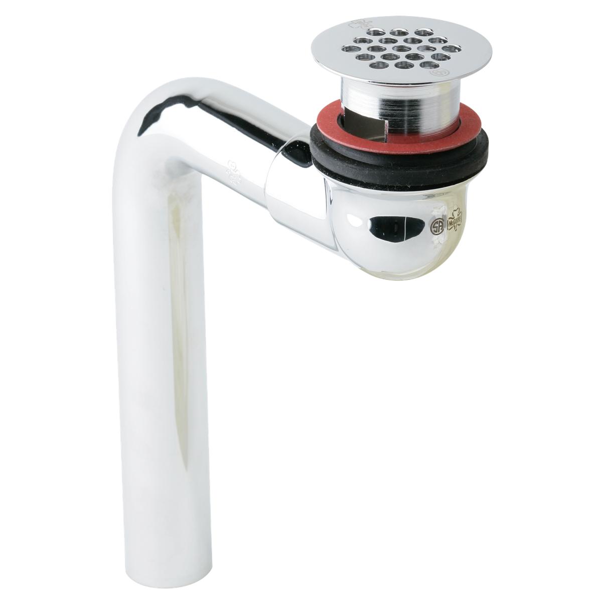 Elkay 1-1/2" or 1-5/8" Drain Outlet Fitting Chrome Plated Brass, Perforated Grid and Elbow LKAD174