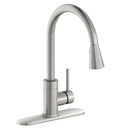 Elkay LKAV3031LS Lead-Free Avado Single Hole Kitchen Faucet with Pull-down Spray and Forward Only Lever Handle Lustrous Steel