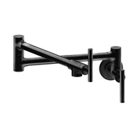 Elkay LKAV4091MB Lead-Free Avado Wall Mount Single Hole Pot Filler Kitchen Faucet with Lever Handles Matte Black