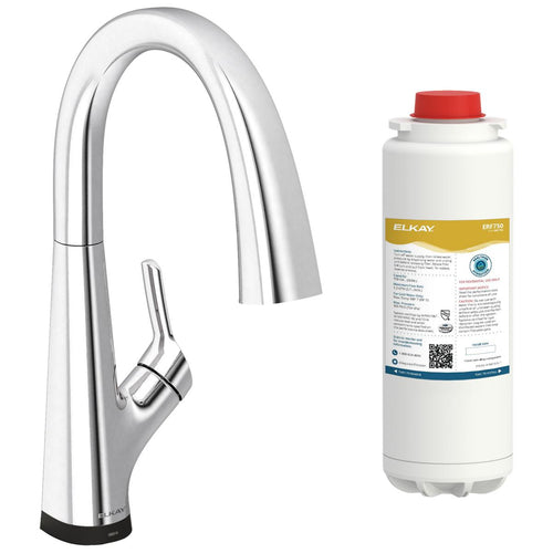 ELKAY Single Hole 2 in 1 Filtered Drinking Water Kitchen Faucet Chrome LKAV7051FCR