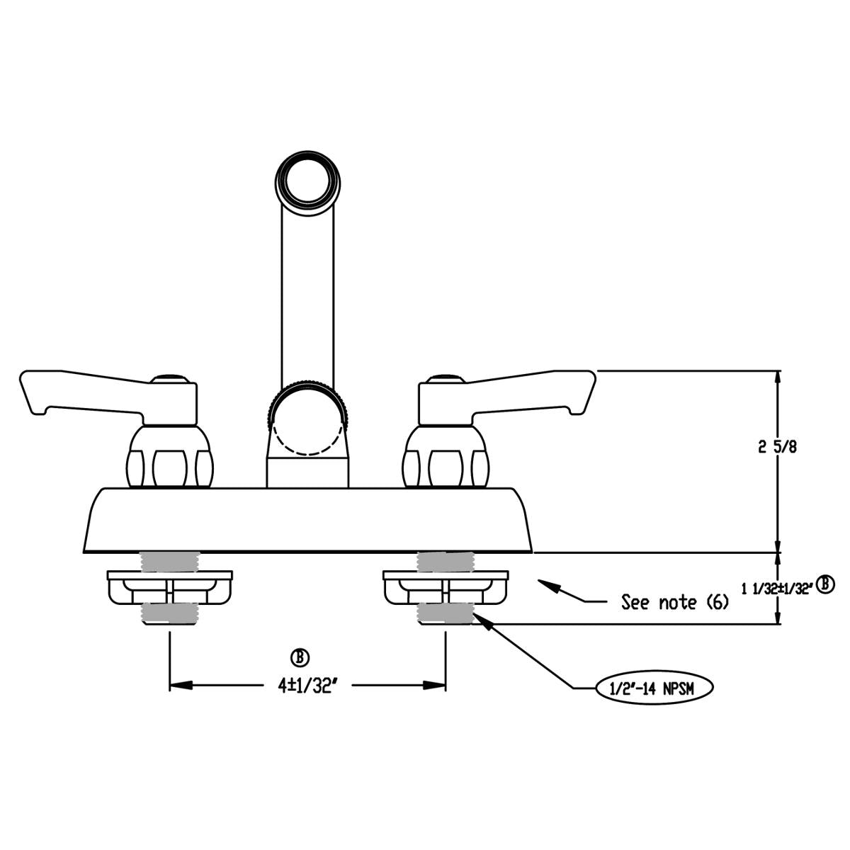 Elkay Scrub/Handwash Wall Mount Faucet LKB400