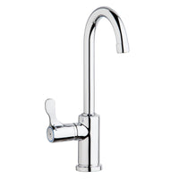 Elkay Single Hole 8-5/8" Deck Mount Faucet with Gooseneck Spout Lever Handle on Left Side Chrome LKD208513LC