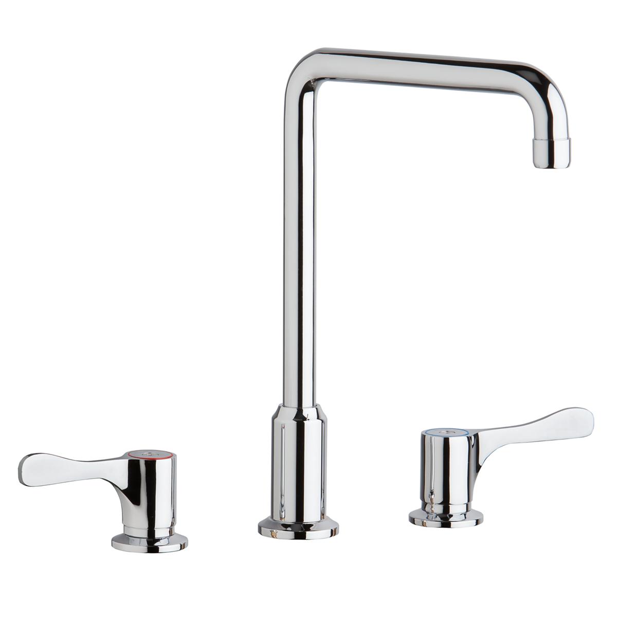 Elkay 8" Centerset Concealed Deck Mount Faucet with Arc Tube Spout and 4" Lever Handles Chrome LKD2432BHC