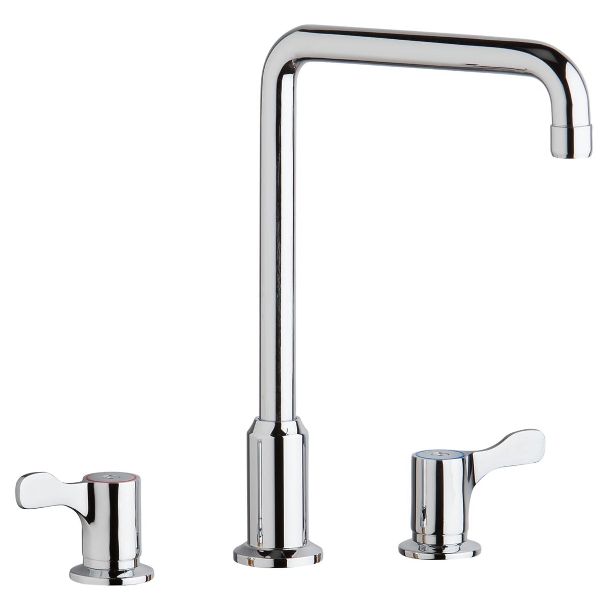 Elkay 8" Centerset Concealed Deck Mount Faucet with Arc Tube Spout and 2-5/8" Lever Handles Chrome LKD2432C