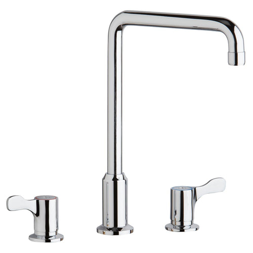 Elkay 8" Centerset Concealed Deck Mount Faucet with Arc Tube Spout and 2-5/8" Lever Handles Chrome LKD2432C