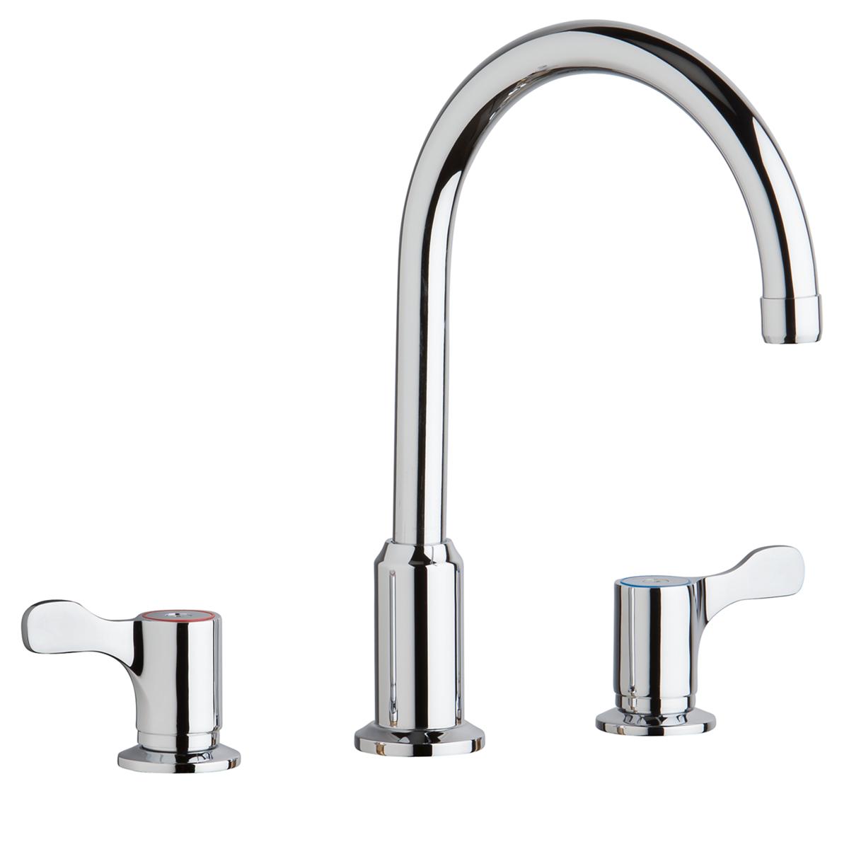Elkay 8" Centerset Concealed Deck Mount Faucet with Arc Spout and 2-5/8" Lever Handles Chrome LKD2439C