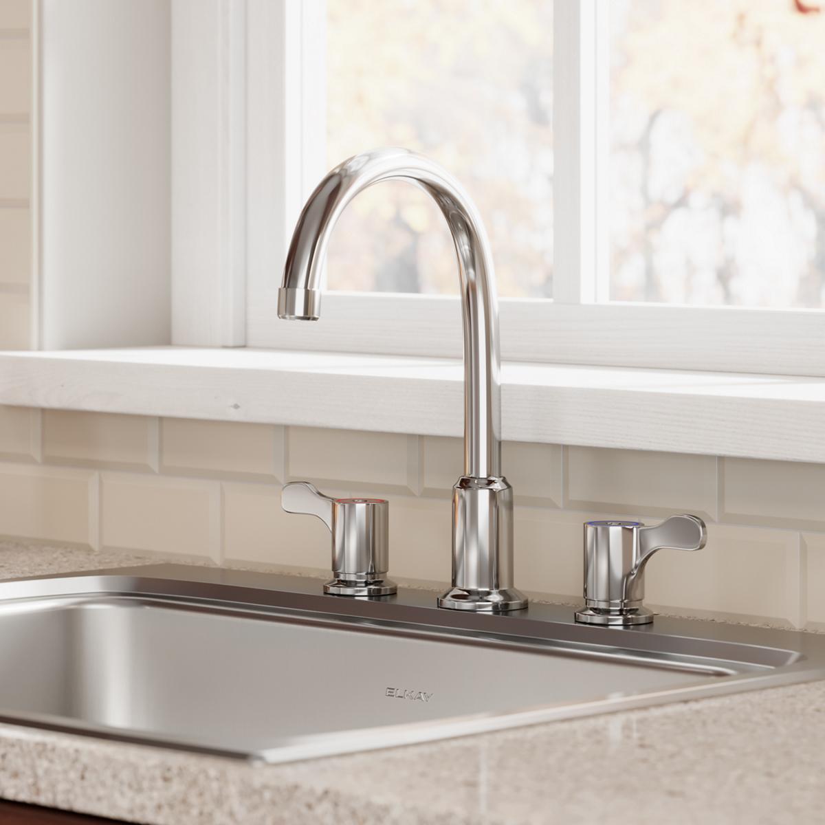 Elkay Lustertone Classic Stainless Steel 25" x 22" x 8-1/8", 3-Hole Single Bowl Drop-in Sink LR25223