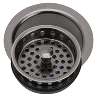 Elkay 3-1/2" Drain Fitting Antique Steel Finish Disposer Flange and Removable Strainer LKD35AS