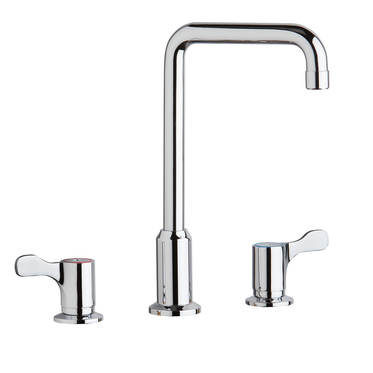 Elkay 8" Centerset Concealed Deck Mount Faucet with Arc Tube Spout and 2-5/8" Lever Handles Chrome LKDA2437C