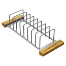Elkay Crosstown Stainless Steel 16-7/8" x 6-3/4" x 4-1/4" Drying Rack with Wood Handles LKDR0717SS