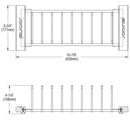 Elkay Crosstown Stainless Steel 16-7/8" x 6-3/4" x 4-1/4" Drying Rack with Wood Handles LKDR0717SS