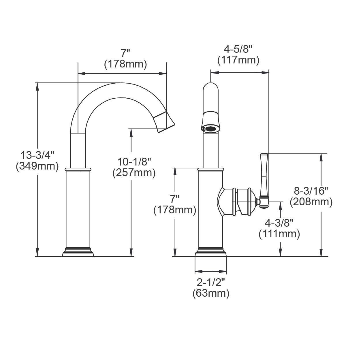Elkay Explore Single Hole Bar Faucet with Forward Only Lever Handle Antique Steel LKEC2012AS