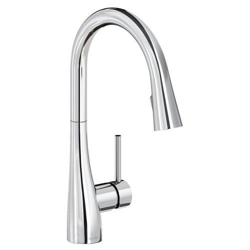 Elkay LKGT4083CR Lead-Free Gourmet Single Hole Kitchen Faucet with Pull-down Spray and Forward Only Lever Handle Chrome