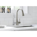 Elkay LKGT4083LS Lead-Free Gourmet Single Hole Kitchen Faucet with Pull-down Spray and Forward Only Lever Handle Lustrous Steel