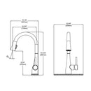 Elkay LKGT4083LS Lead-Free Gourmet Single Hole Kitchen Faucet with Pull-down Spray and Forward Only Lever Handle Lustrous Steel