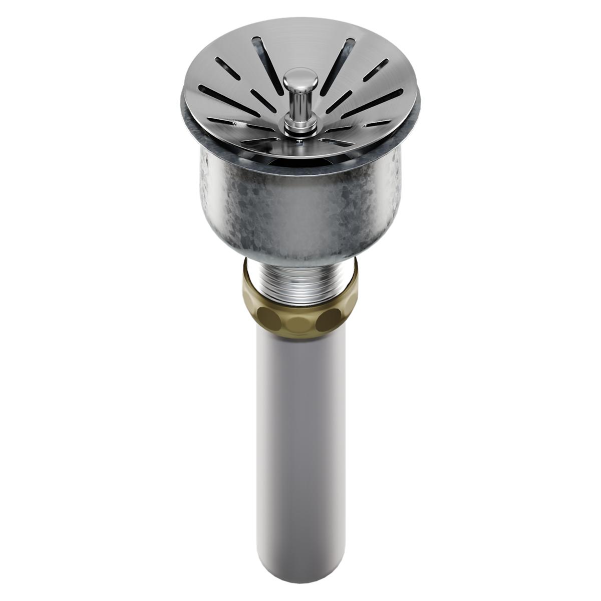 Elkay Perfect Drain Fitting Type 304 Stainless Steel Body, and Strainer Lustrous Steel LKPDQ1LS