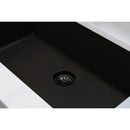 Elkay Quartz Perfect Drain 3-1/2" Polymer Disposer Flange with Removable Basket Strainer and Rubber Stopper Caviar LKPDQD1CA
