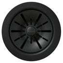 Elkay Quartz Perfect Drain 3-1/2" Polymer Disposer Flange with Removable Basket Strainer and Rubber Stopper Caviar LKPDQD1CA