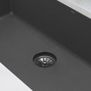 Elkay Quartz Perfect Drain 3-1/2" Polymer Disposer Flange with Removable Basket Strainer and Rubber Stopper Charcoal LKPDQD1CH