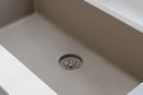 Elkay Quartz Perfect Drain 3-1/2" Polymer Disposer Flange with Removable Basket Strainer and Rubber Stopper Silvermist LKPDQD1SM