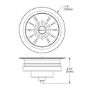 Elkay Quartz Perfect Drain 3-1/2" Polymer Disposer Flange with Removable Basket Strainer and Rubber Stopper Charcoal LKPDQD1CH