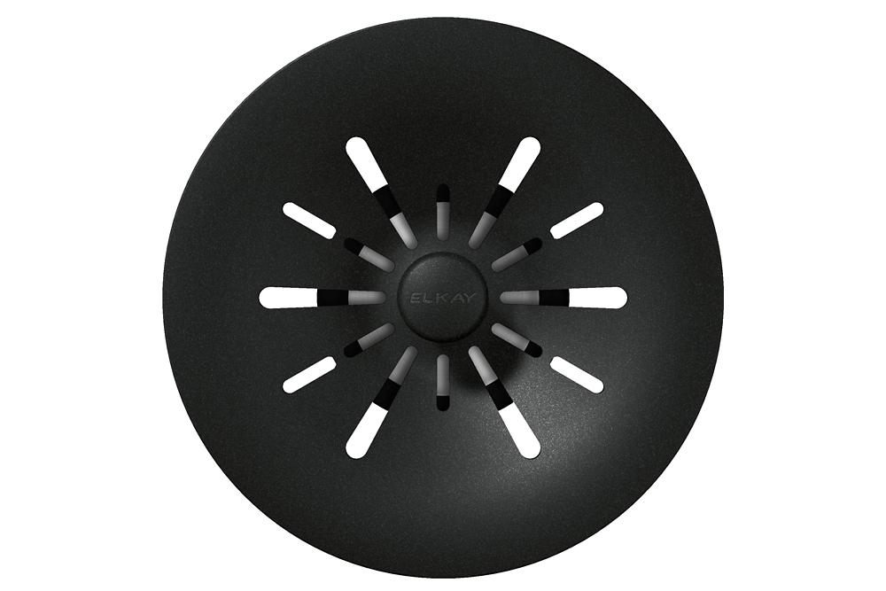 Elkay Quartz Perfect Drain 3-1/2" Removable Polymer Basket Strainer and Rubber Stopper Charcoal LKPDQSCH