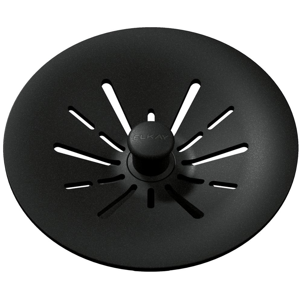 Elkay Quartz Perfect Drain 3-1/2" Removable Polymer Basket Strainer and Rubber Stopper Charcoal LKPDQSCH